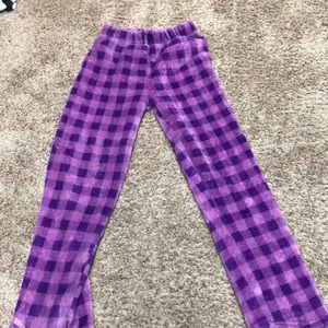 Plaid purple pajamas